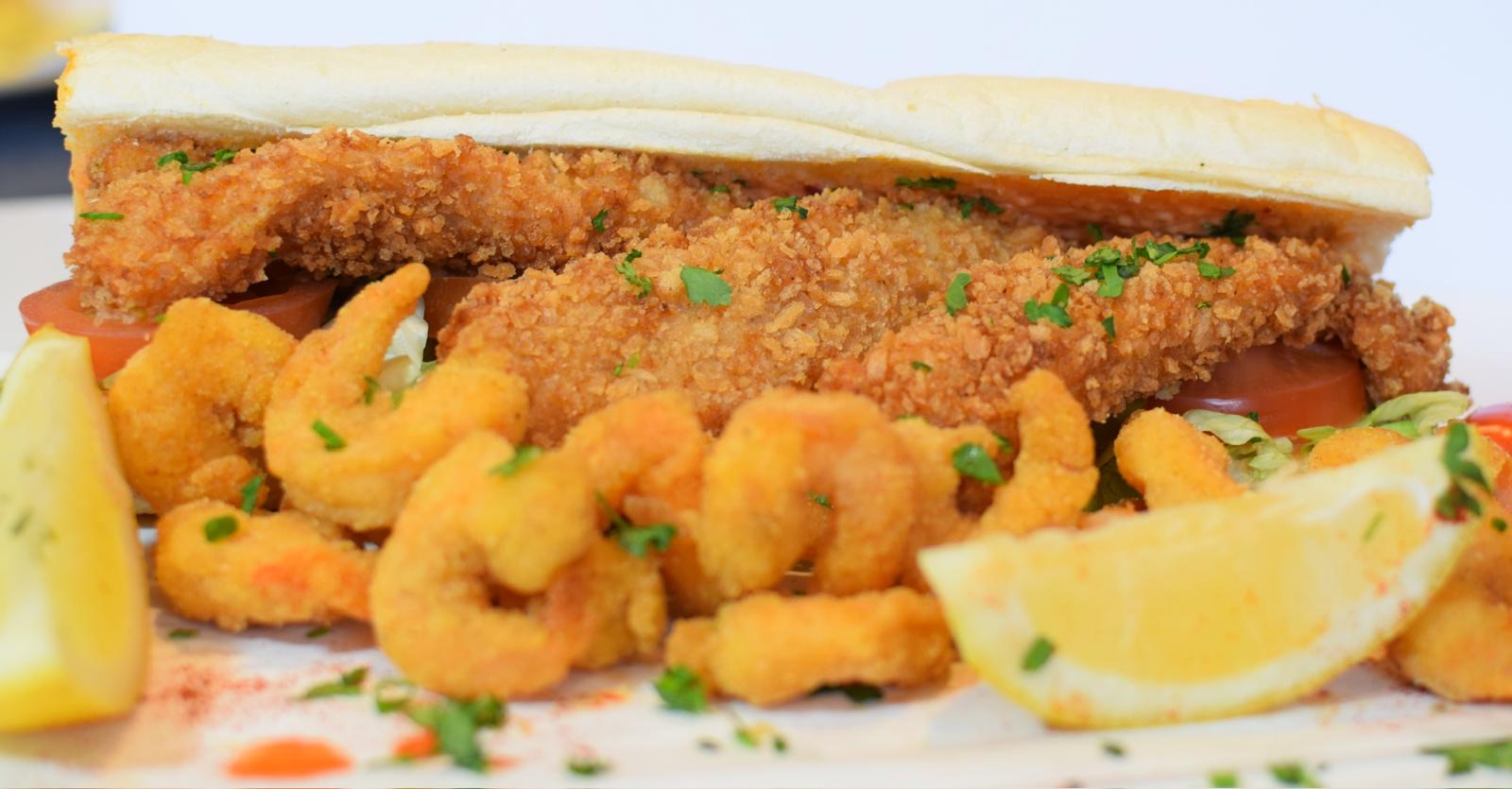 Cajun Fried Golden Shrimp Po'Boy